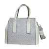 Elegant Signature Monogram Satchel with Detachable Woven Strap