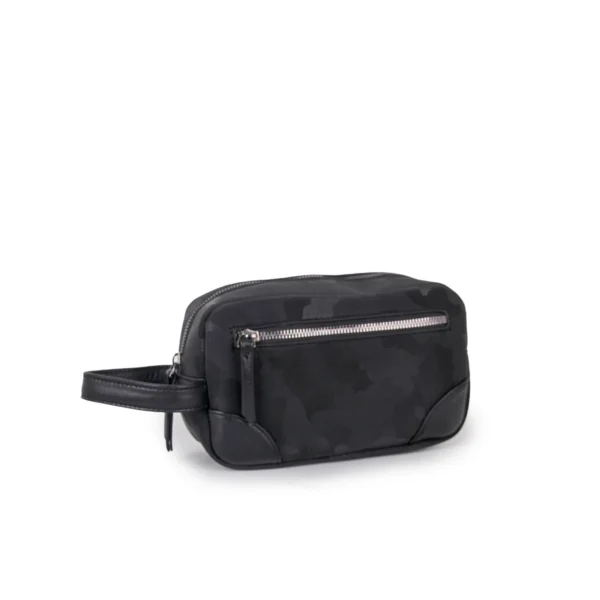 DLY-15A_Black_Grey_a_zsoaaj.webp Men's Premium Camouflage Travel Toiletry Bag with Leather Trim