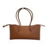 Woven Shoulder Tote Bag- Tan Brown